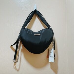NWT Madden Girl Black Heart-Shaped Shoulder Bag